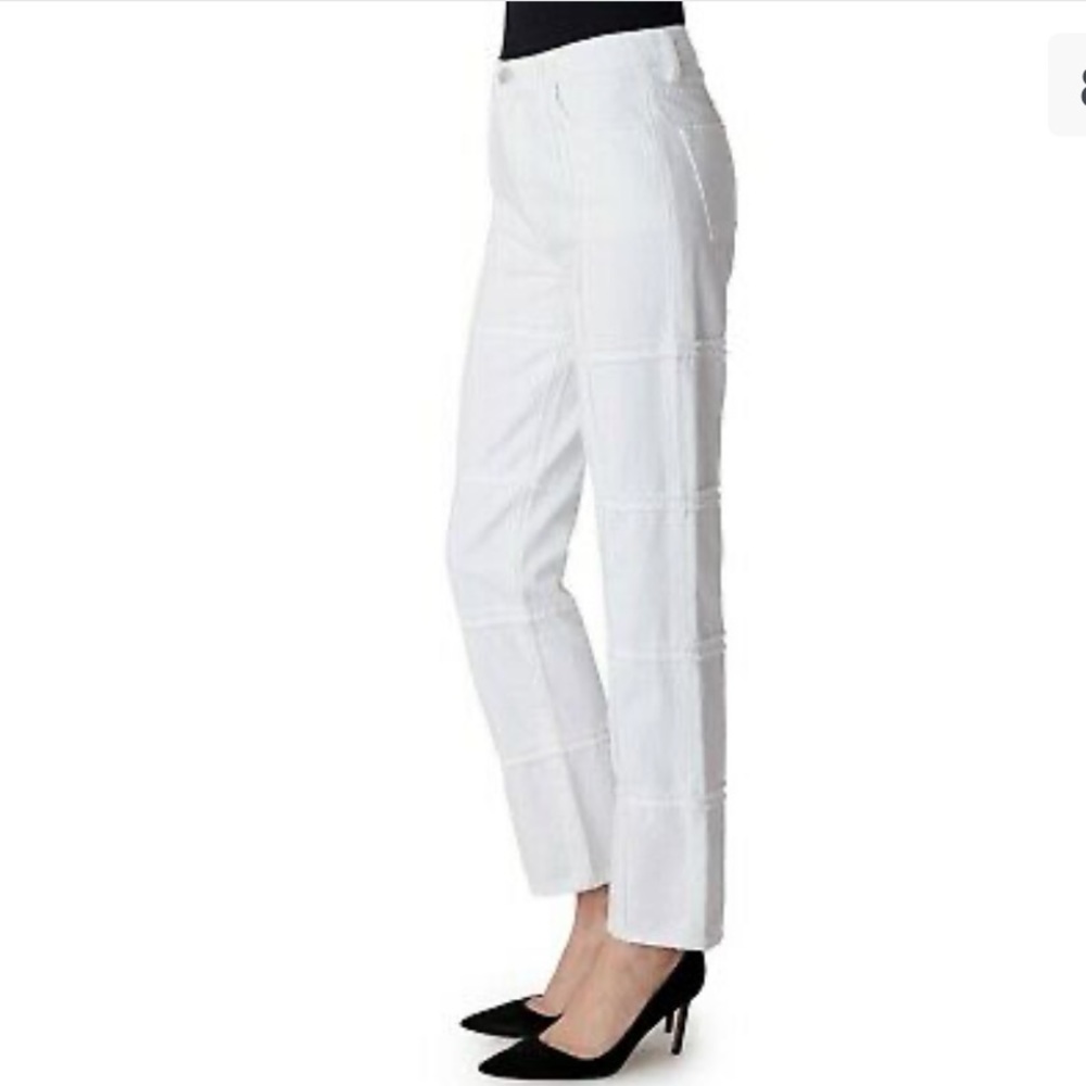 J BRAND Women’s White Off-The-Grid Jules High-Waist Ankle Straight-Leg Jeans NWT - Picture 2 of 6